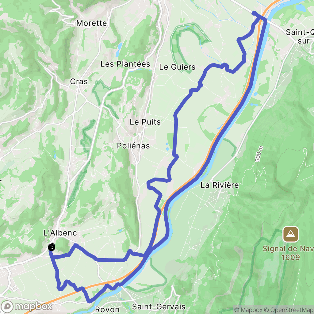 L'Albenc : carte du parcours de randonnée - France