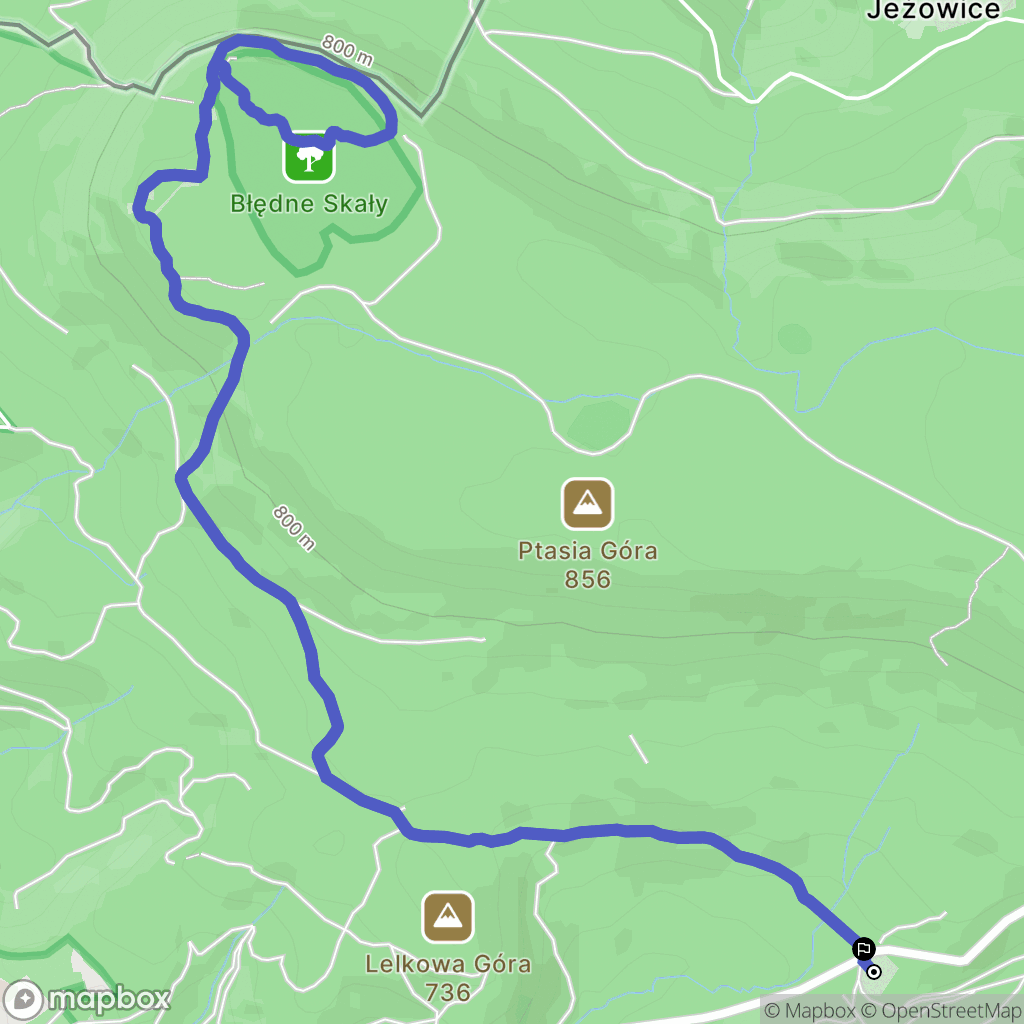 Kudowa-Zdrój: mapa trasy - Poland