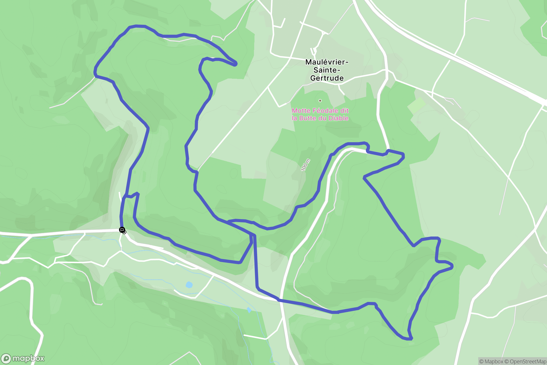 Maulévrier-Sainte-Gertrude : carte du parcours de randonnée - France