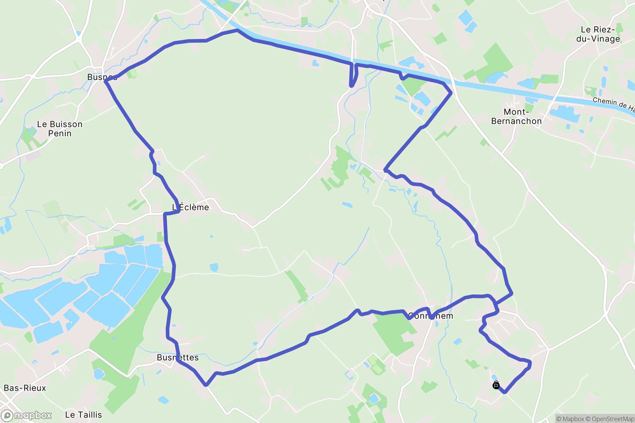 Gonnehem : carte du parcours de randonnée - France