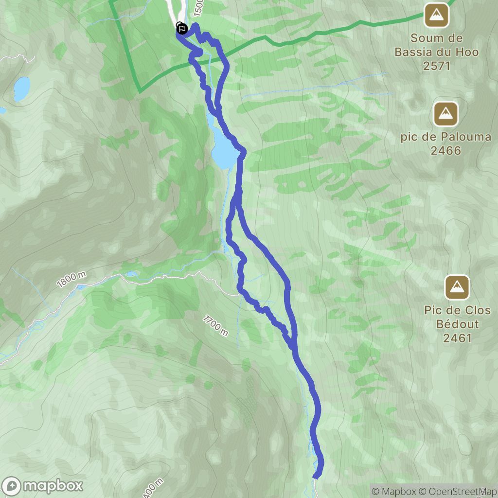 Arrens-Marsous : carte du parcours de randonnée - France