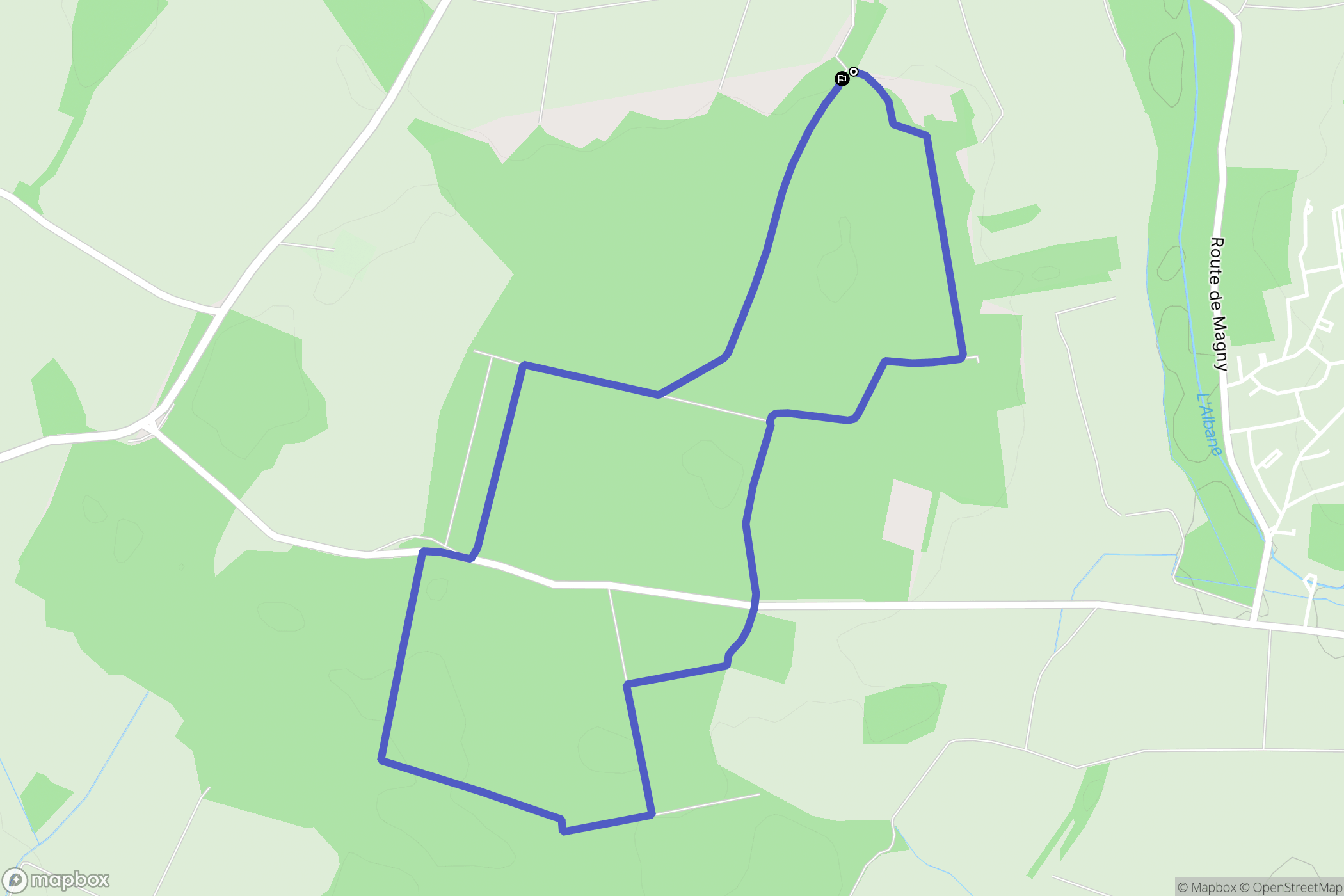 Magny-Saint-Médard : carte du parcours de randonnée - France