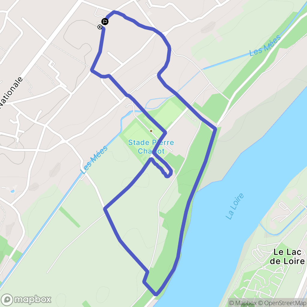 La Chaussée-Saint-Victor : carte du parcours de randonnée - France