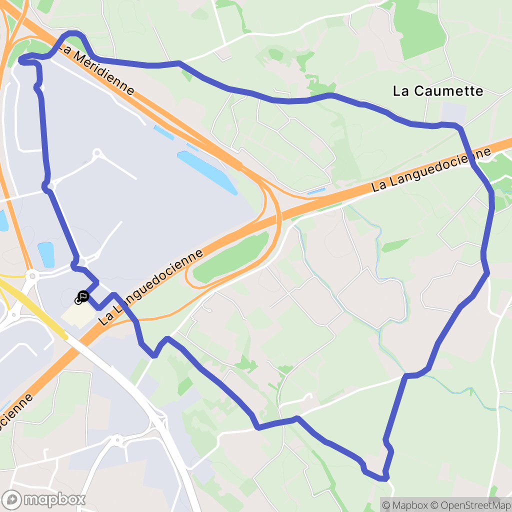 Villeneuve-lès-Béziers : carte du parcours de randonnée - France