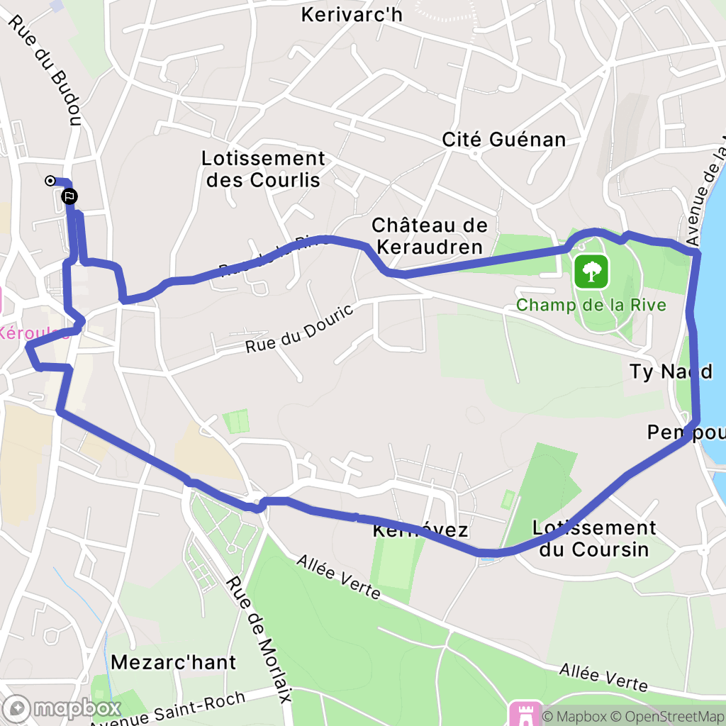 Saint-Pol-de-Léon : carte du parcours de randonnée - France