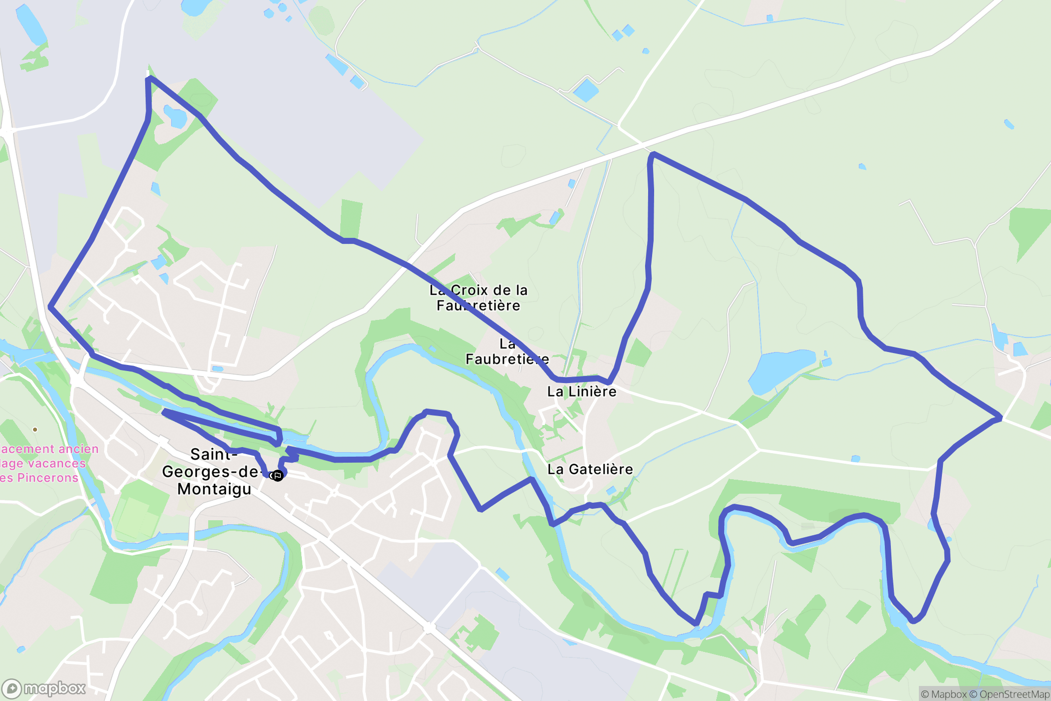 Montaigu-Vendée : carte du parcours de randonnée - France