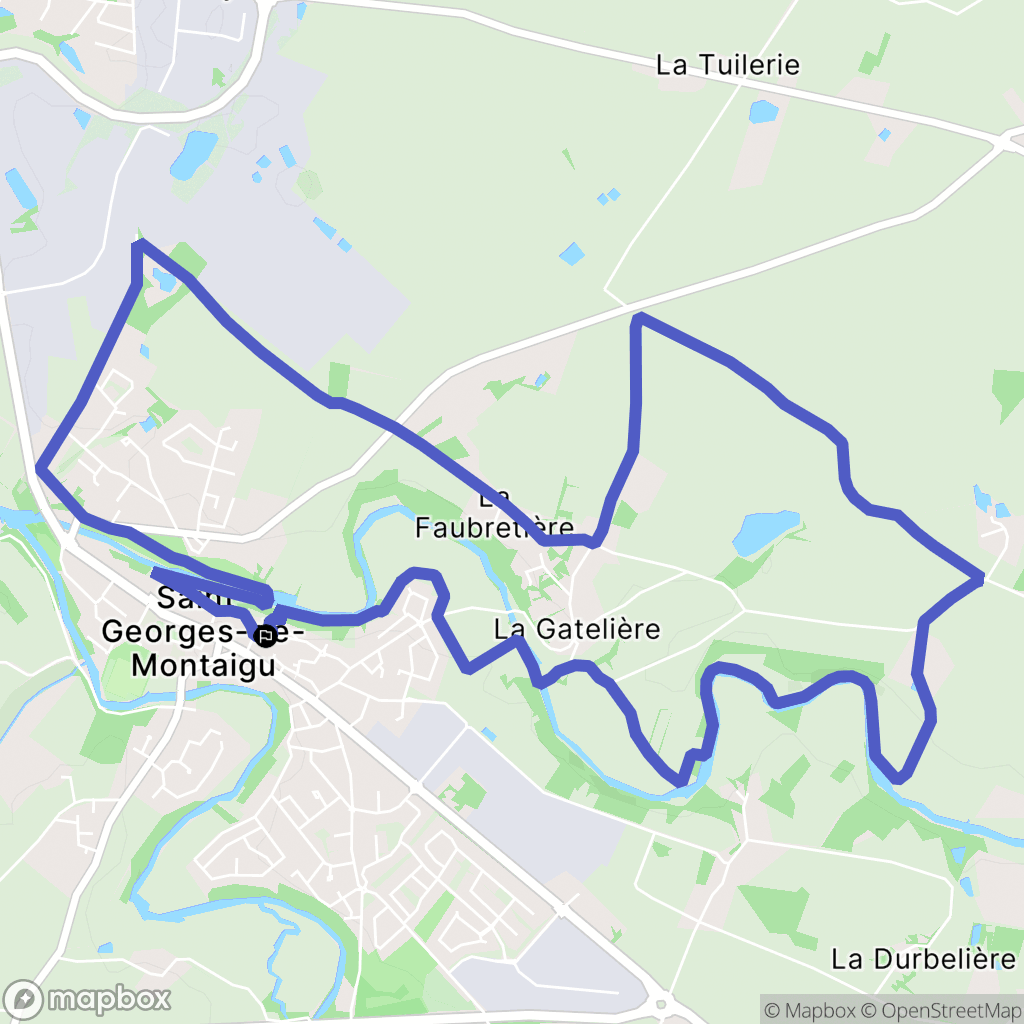 Montaigu-Vendée : carte du parcours de randonnée - France