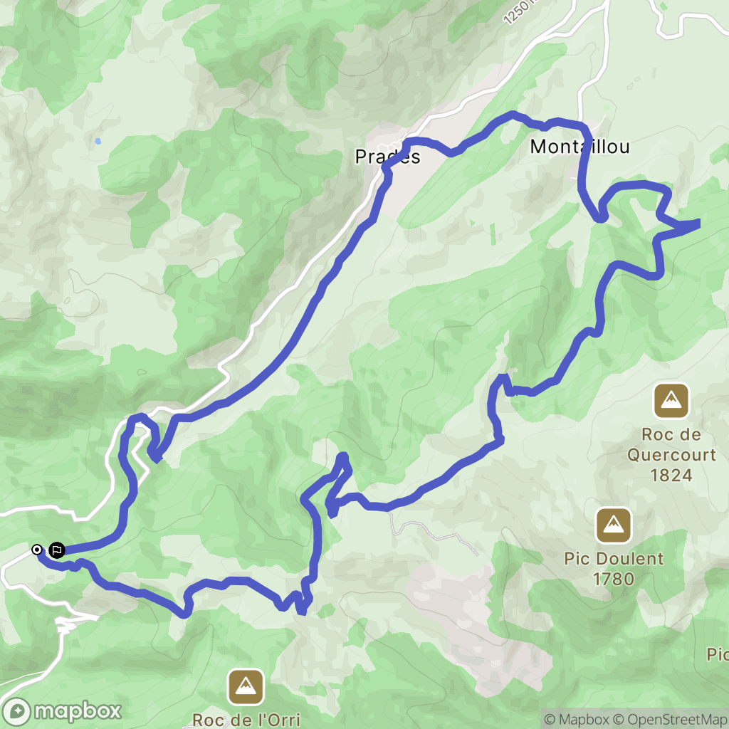 Ignaux : carte du parcours de randonnée - France