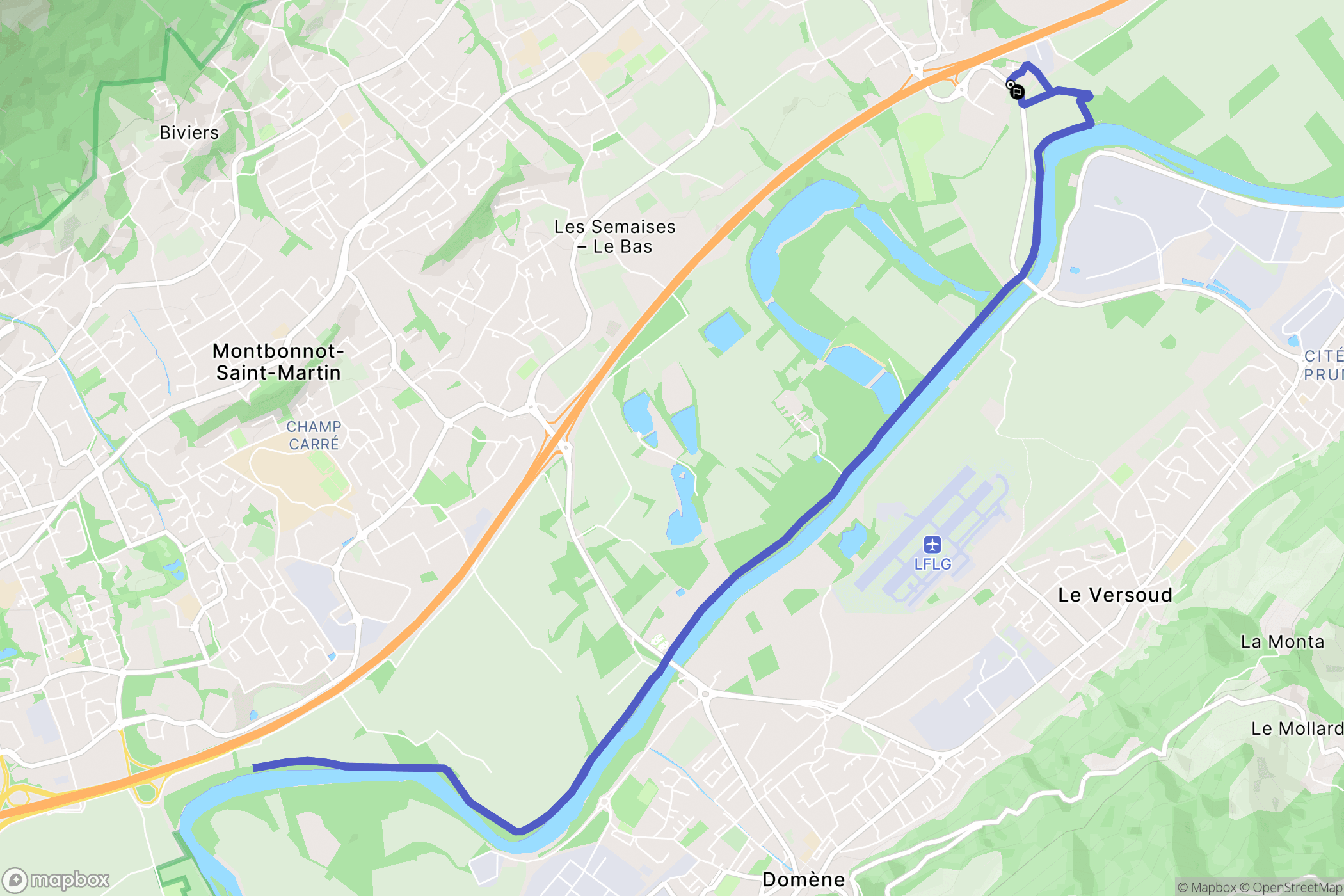 Saint-Ismier : carte du parcours de randonnée - France