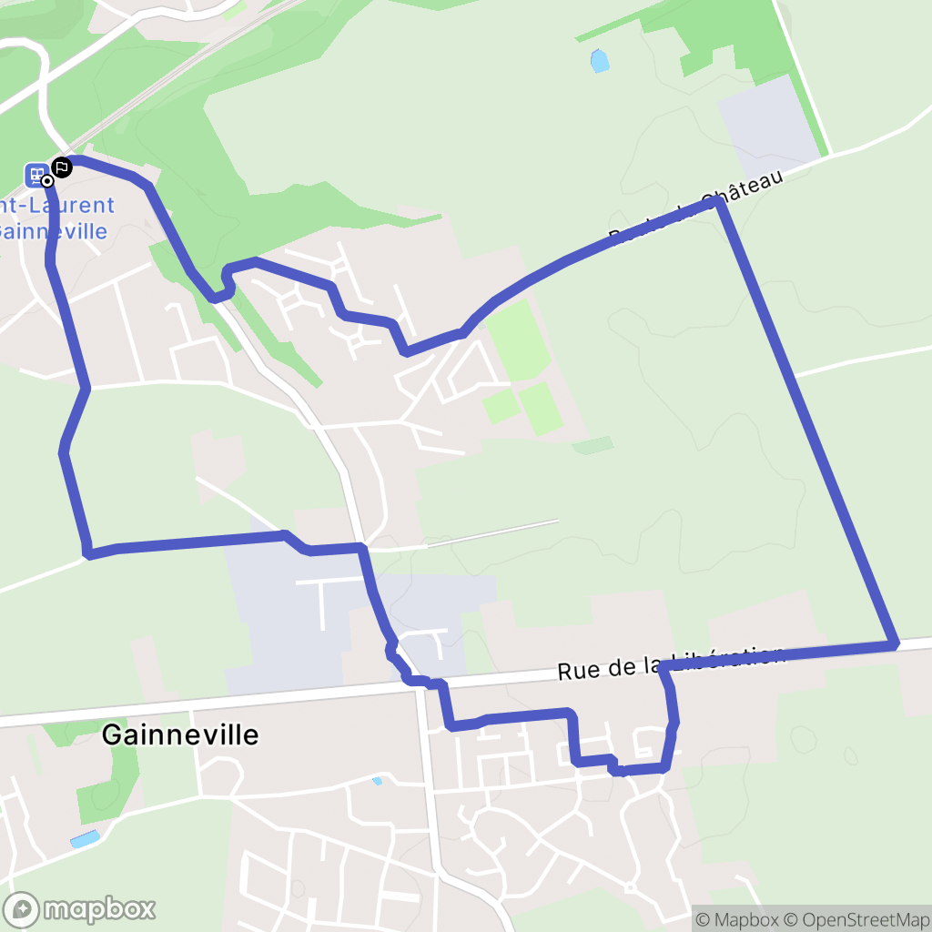 Saint-Laurent-de-Brèvedent : carte du parcours de randonnée - France