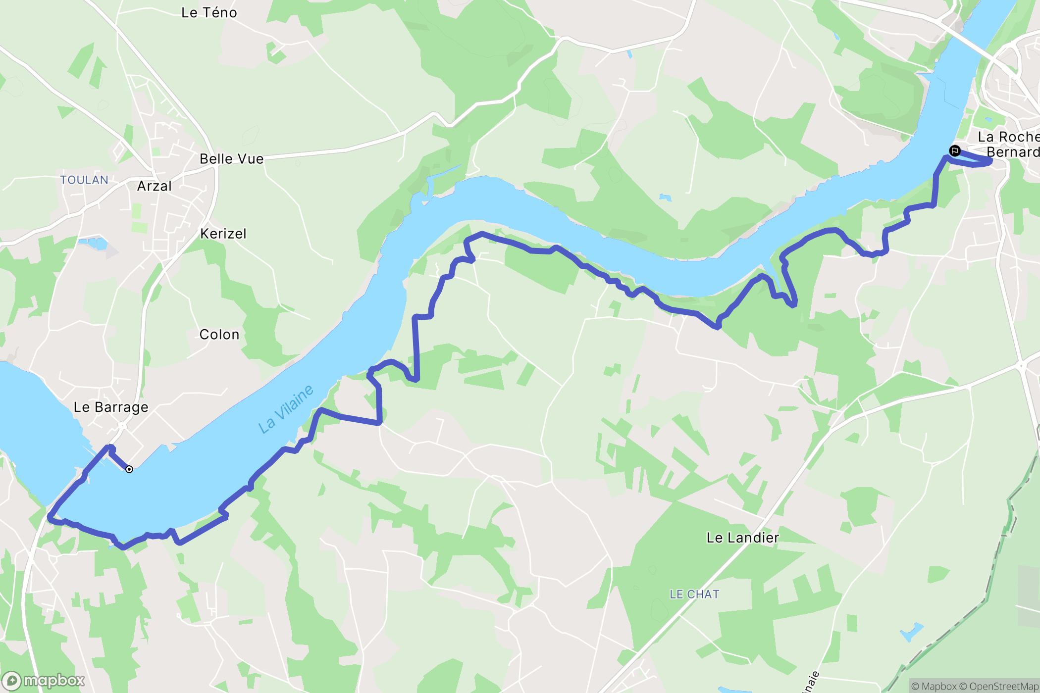 Arzal : carte du parcours de randonnée - France