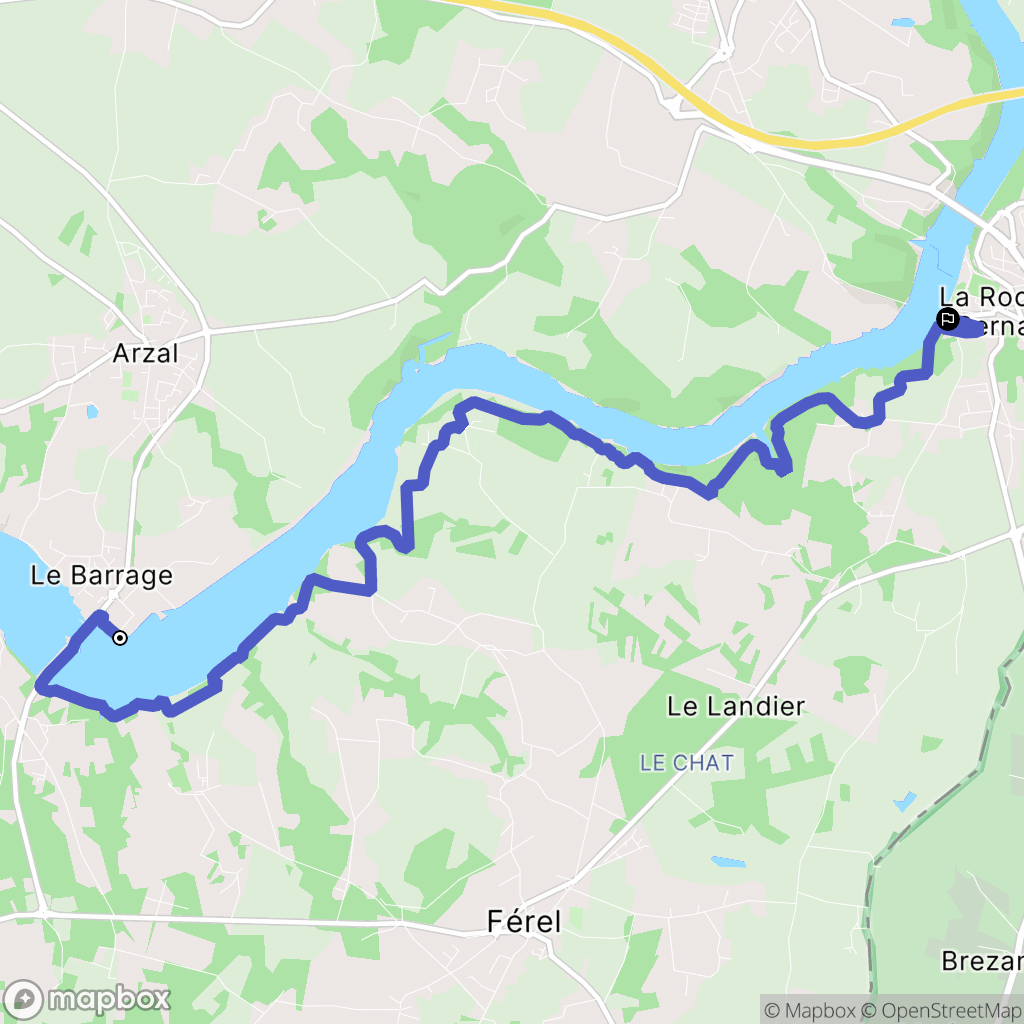 Arzal : carte du parcours de randonnée - France
