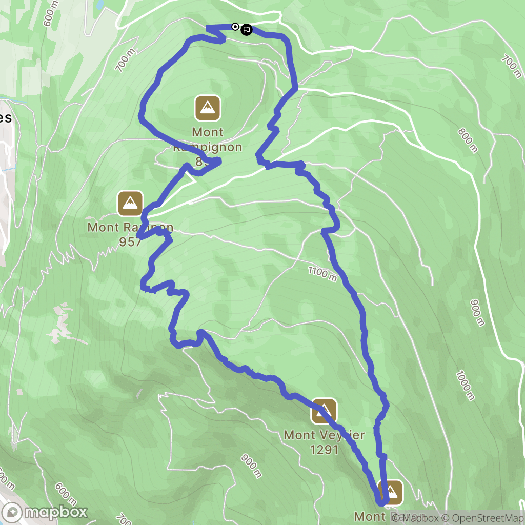 Annecy : carte du parcours de randonnée - France