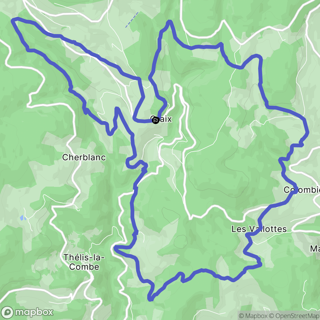 Graix : carte du parcours de randonnée - France