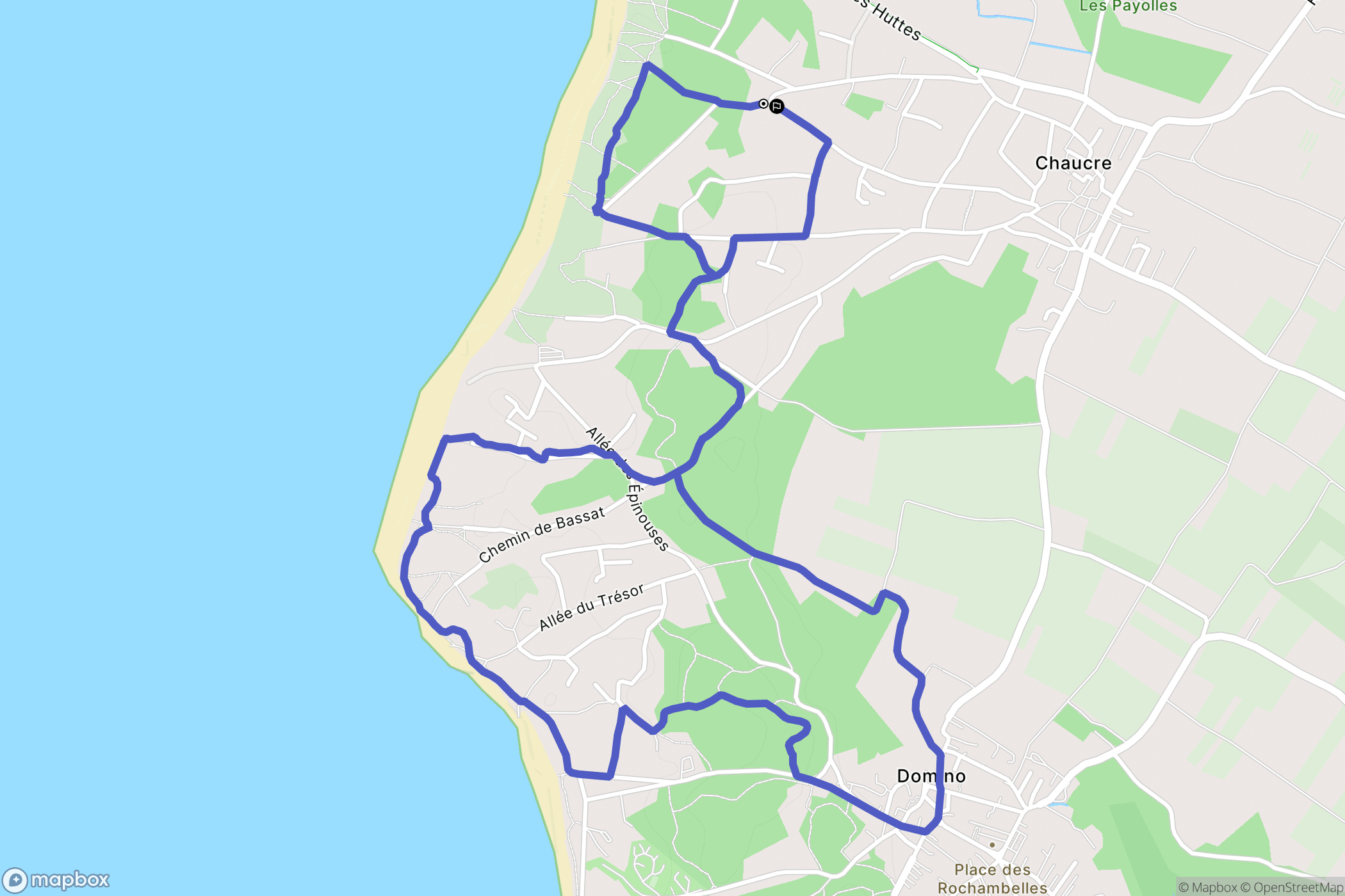 Saint-Georges-d'Oléron : carte du parcours de randonnée - France