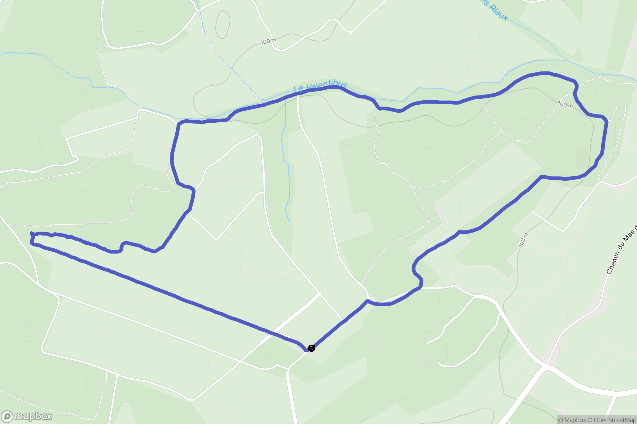 Castries : carte du parcours de randonnée - France