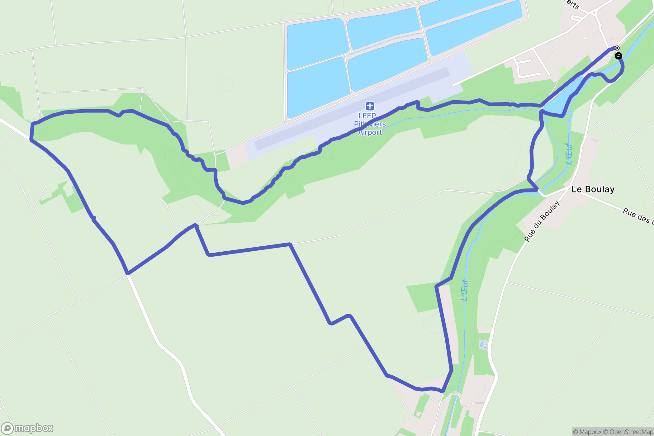 Pithiviers-le-Vieil : carte du parcours de randonnée - France