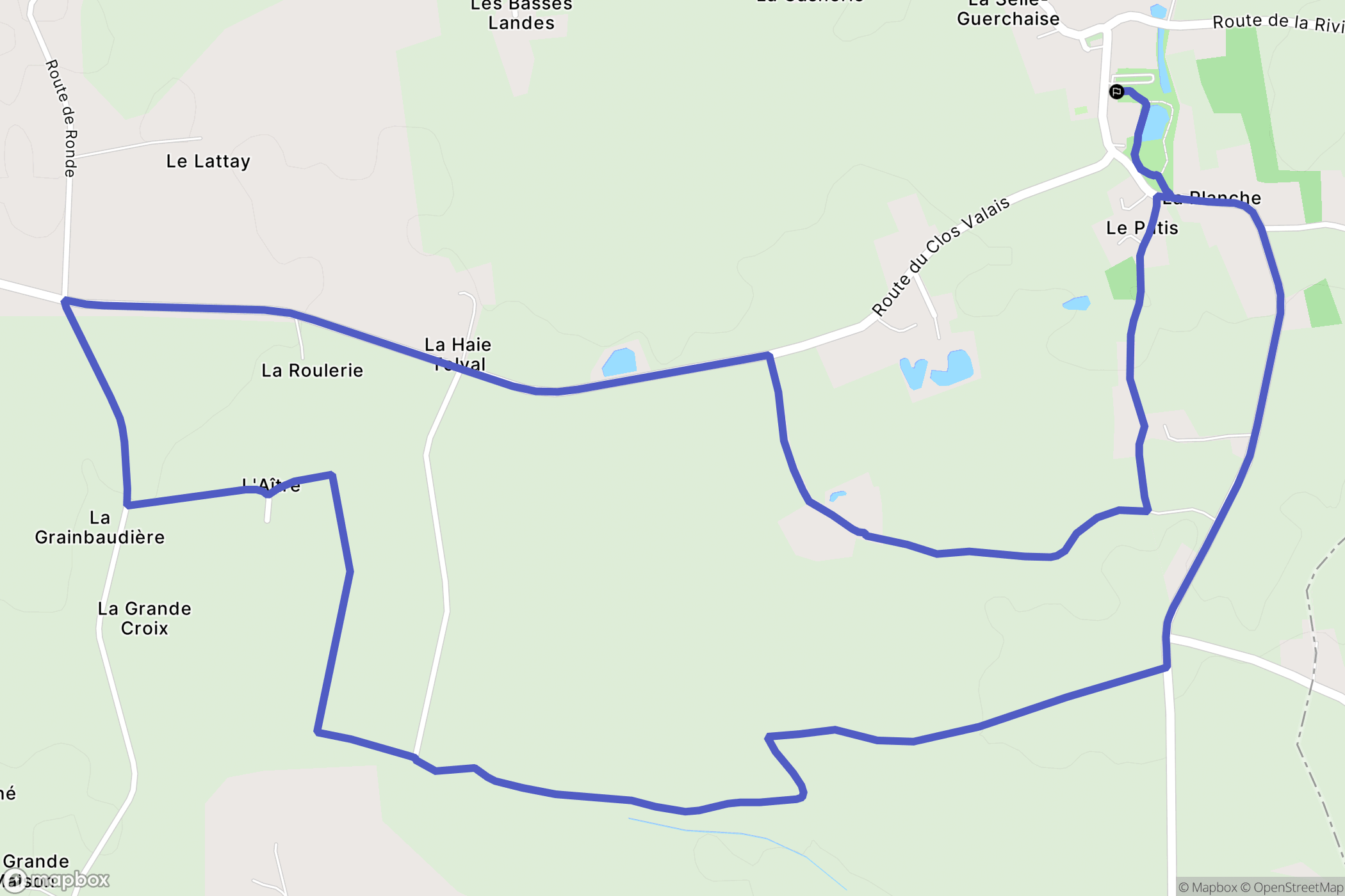 La Selle-Guerchaise : carte du parcours de randonnée - France