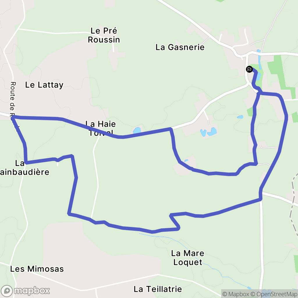 La Selle-Guerchaise : carte du parcours de randonnée - France