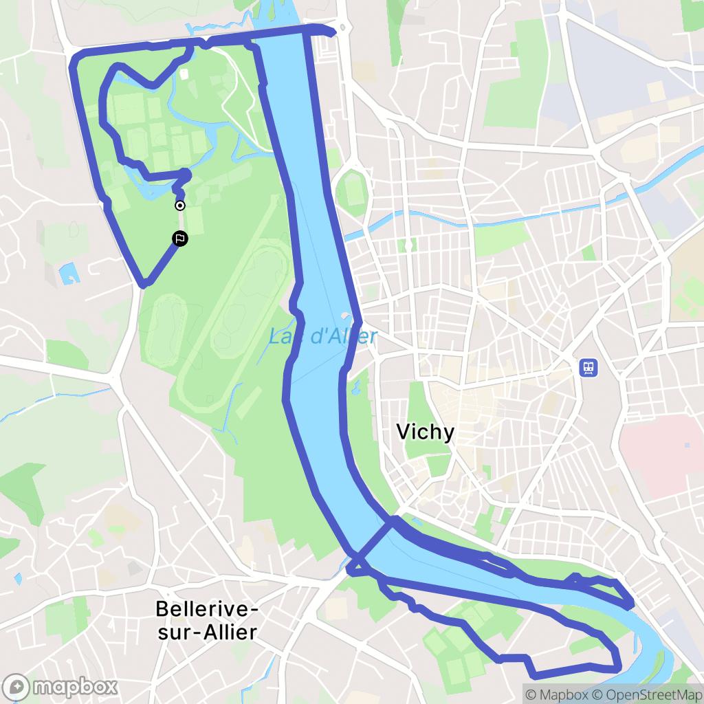 Bellerive-sur-Allier : carte du parcours de randonnée - France