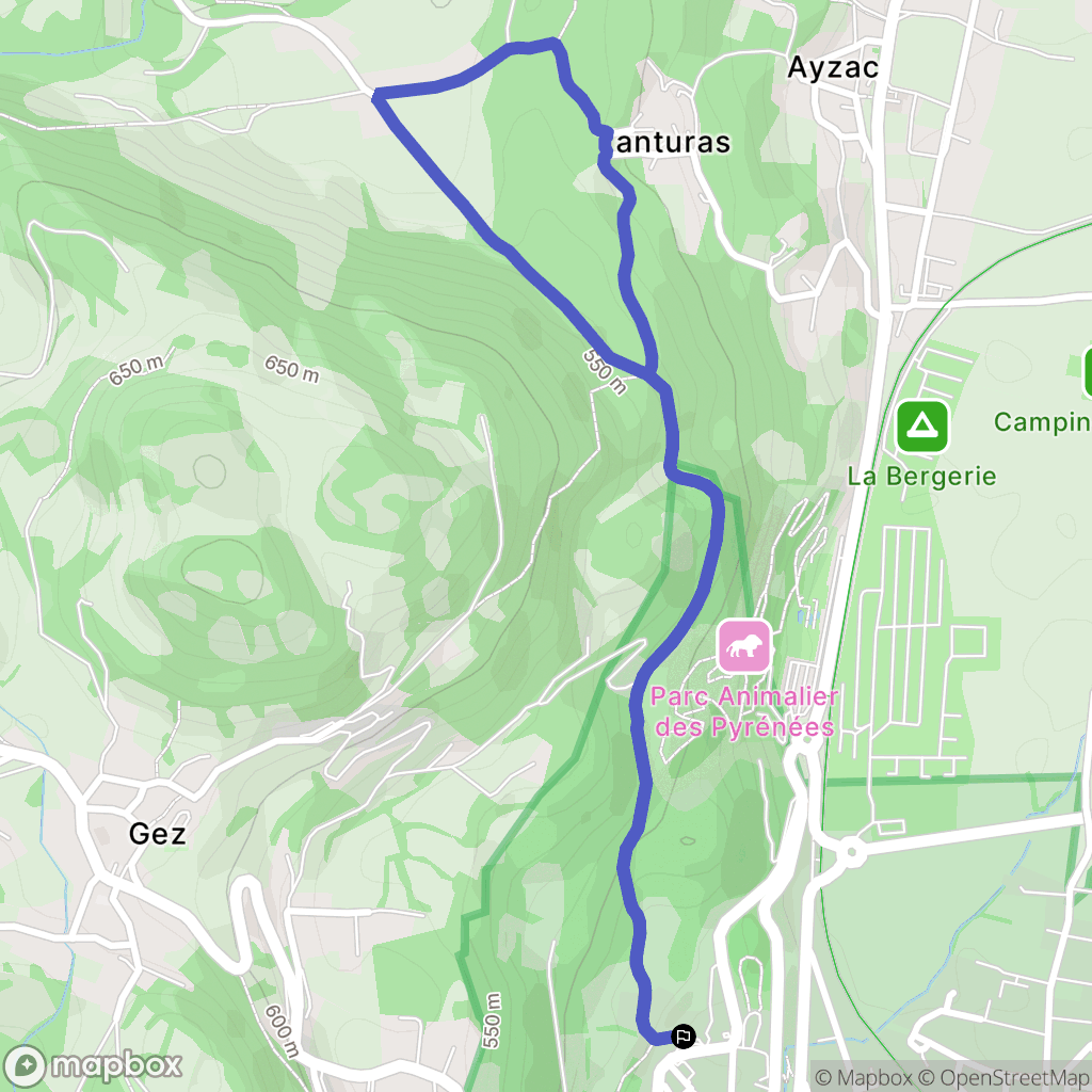 Argelès-Gazost : carte du parcours de randonnée - France