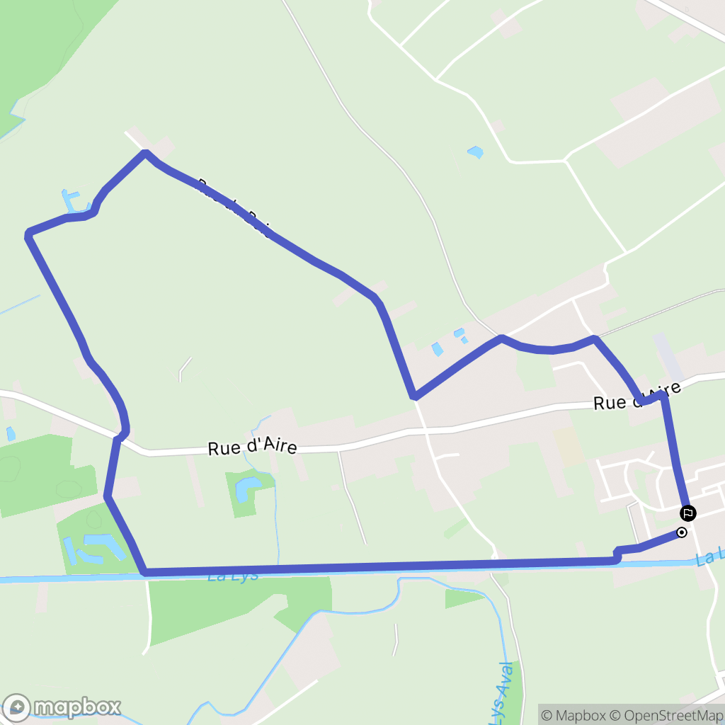 Merville : carte du parcours de randonnée - France