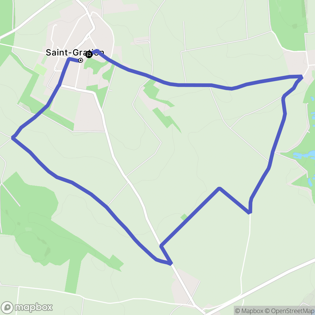 Saint-Gratien : carte du parcours de randonnée - France
