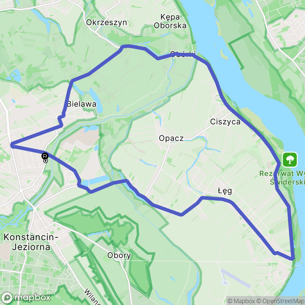 Konstancin-Jeziorna: mapa trasy - Poland