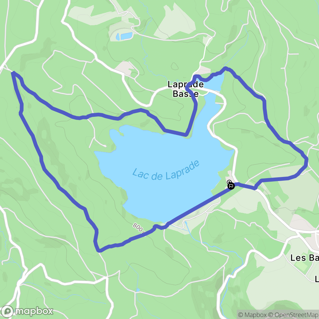 Cuxac-Cabardès : carte du parcours de randonnée - France