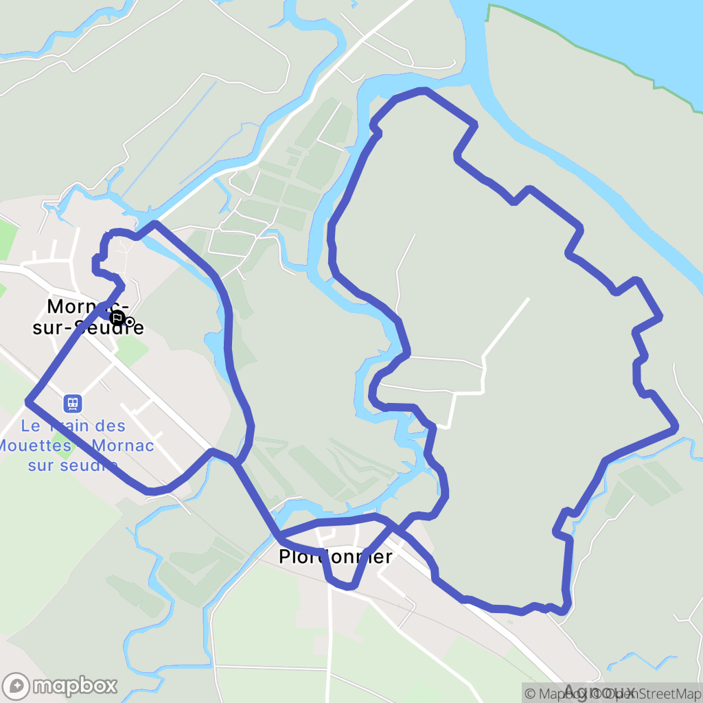 Mornac-sur-Seudre : carte du parcours de randonnée - France