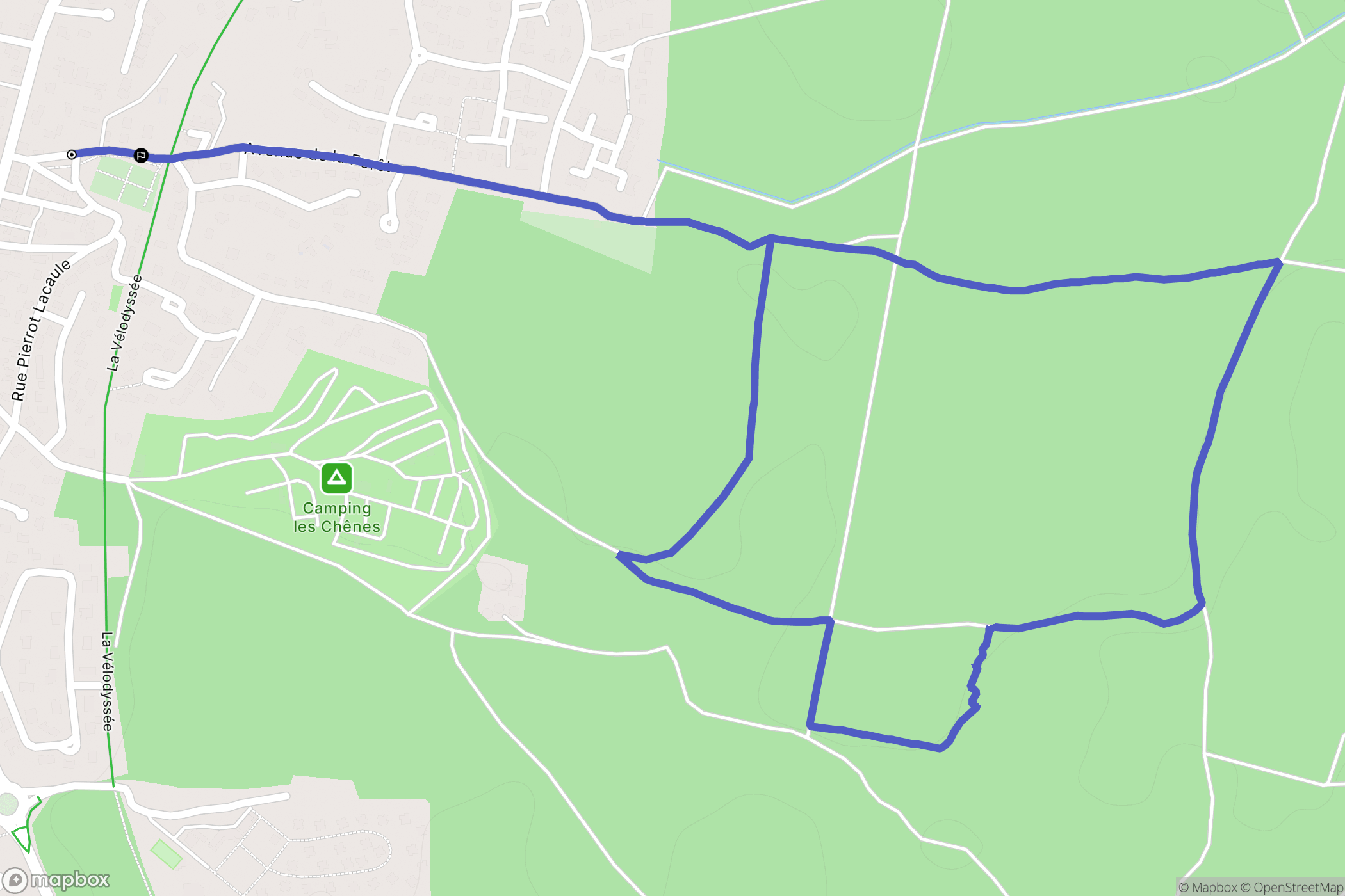 Vieux-Boucau-les-Bains : carte du parcours de randonnée - France