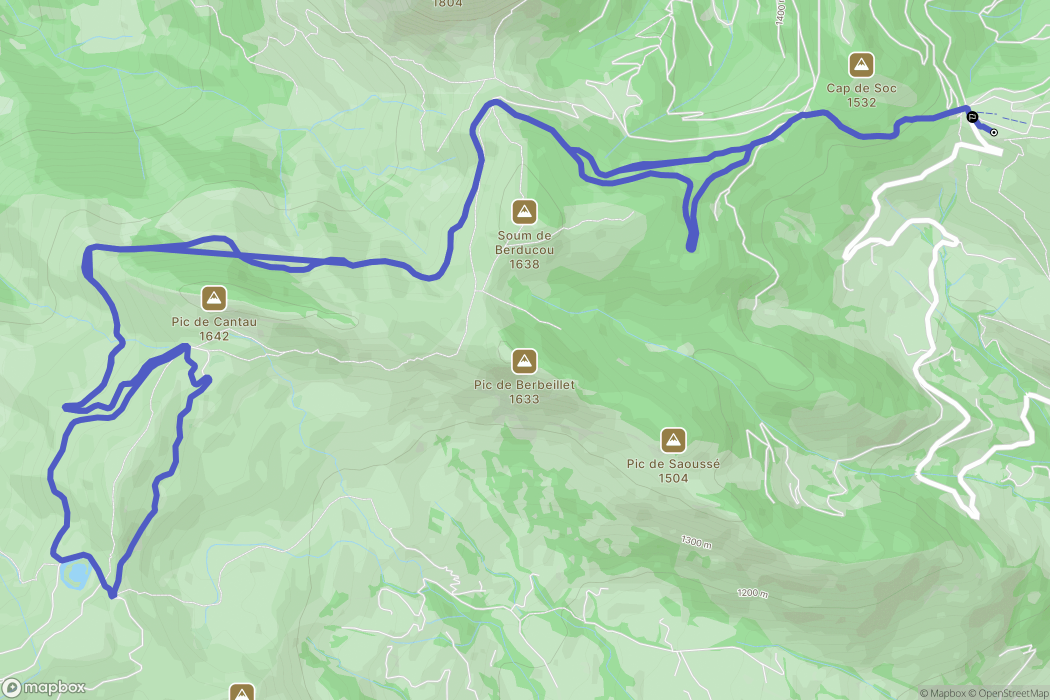 Aucun : carte du parcours de randonnée - France