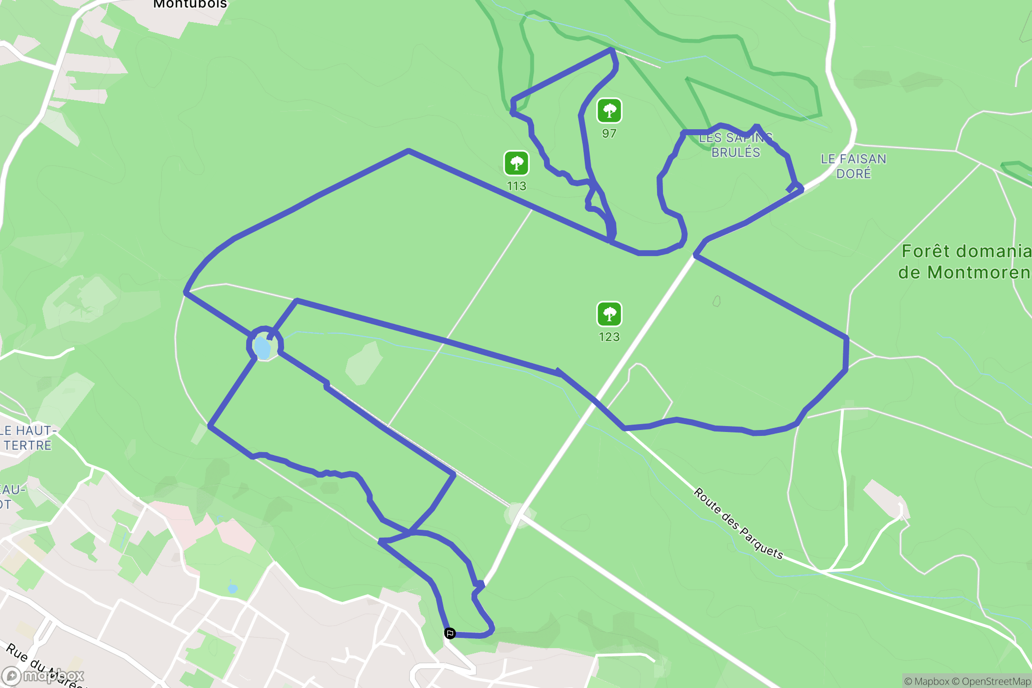 Saint-Leu-la-Forêt : carte du parcours de randonnée - France
