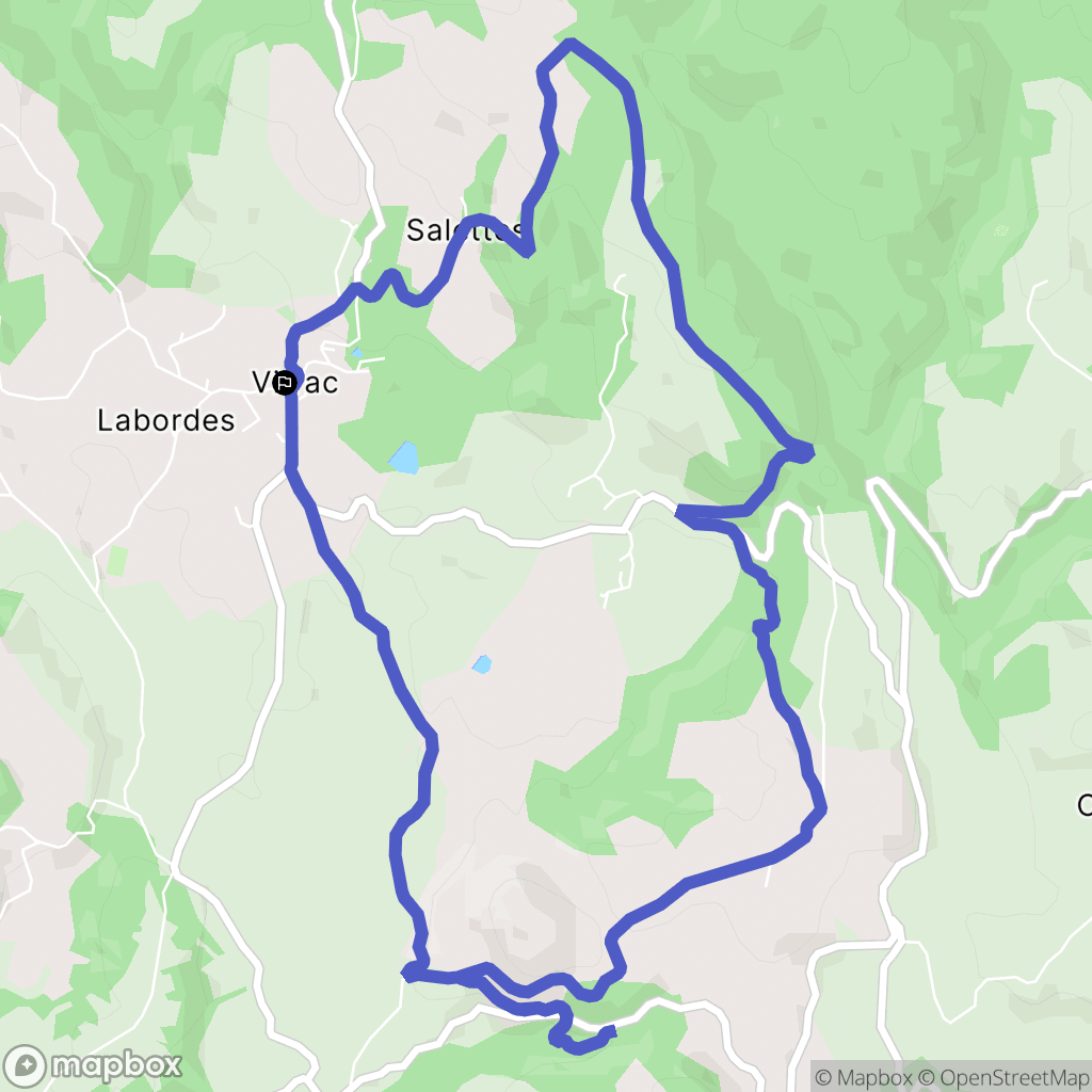 Vitrac : carte du parcours de randonnée - France