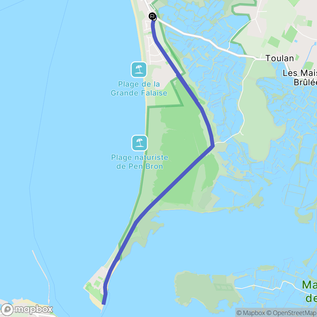 La Turballe : carte du parcours de randonnée - France