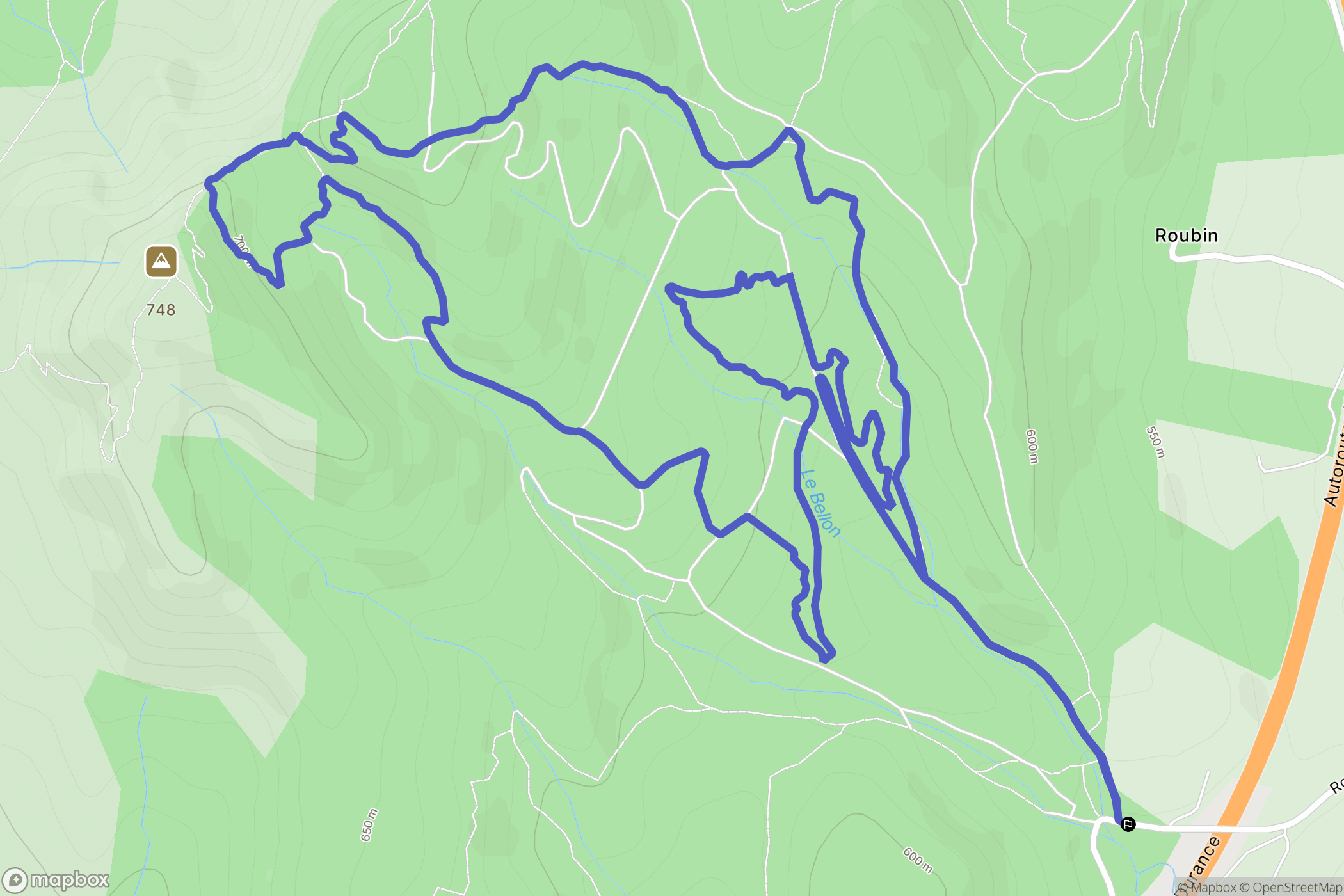 Château-Arnoux-Saint-Auban : carte du parcours de randonnée - France