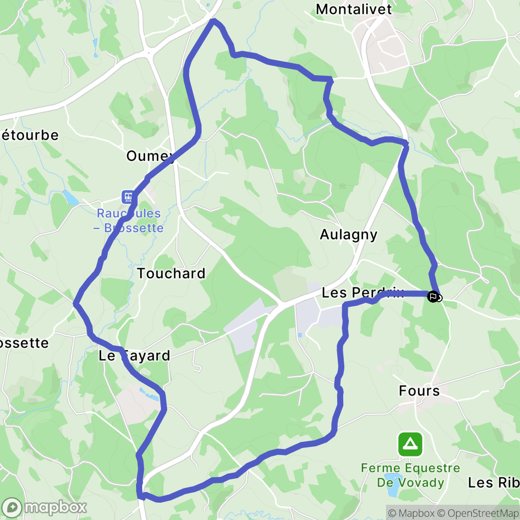 Montregard : carte du parcours de randonnée - France