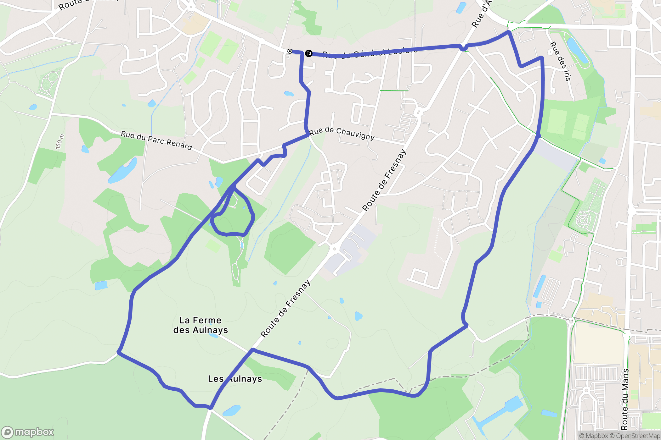 Saint-Germain-du-Corbeïs : carte du parcours de randonnée - France