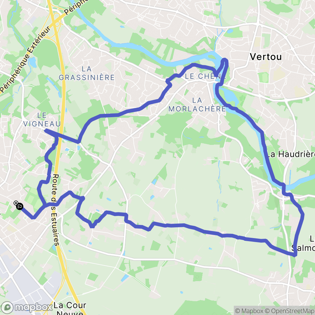 Les Sorinières : carte du parcours de randonnée - France