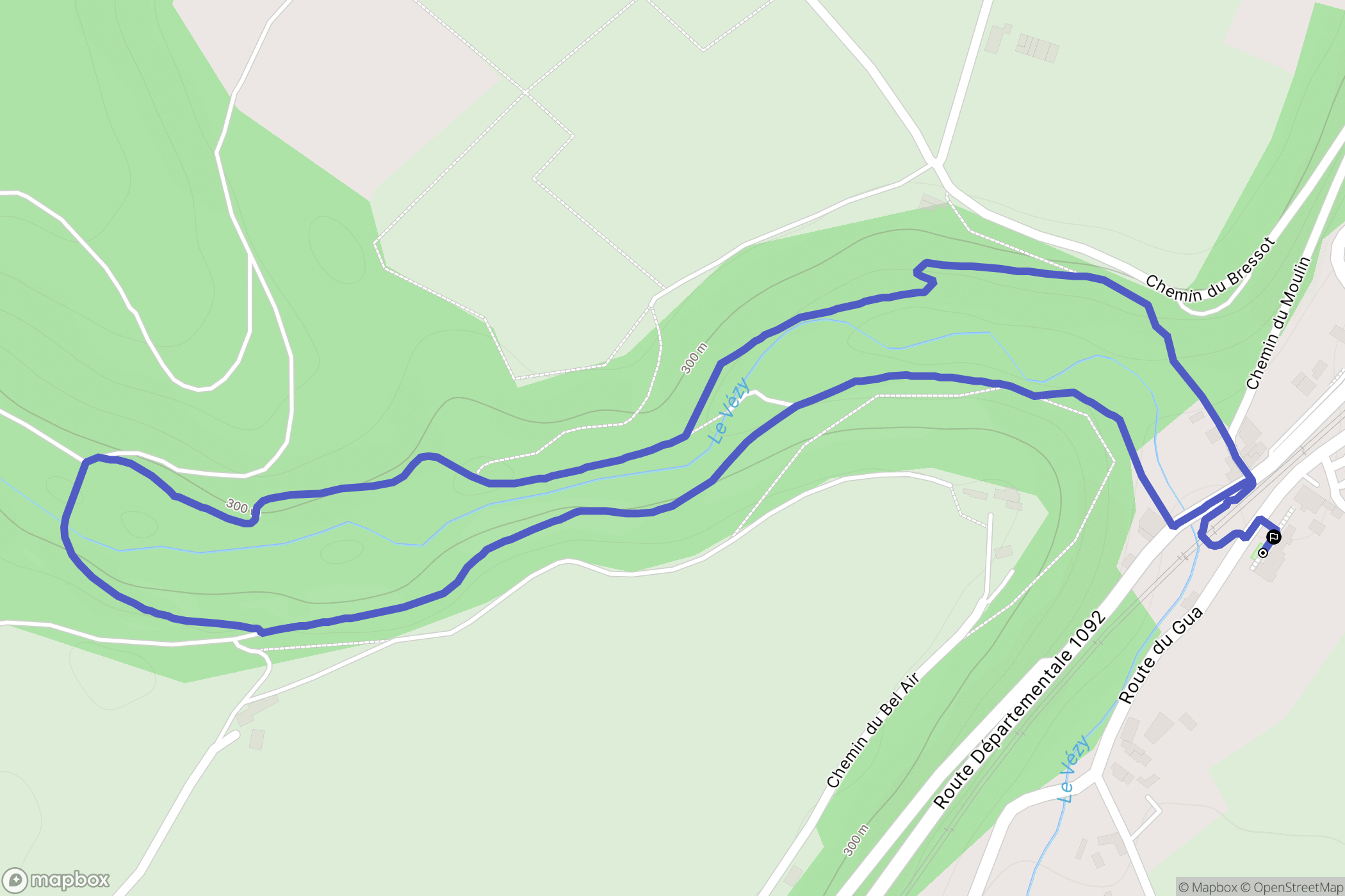 Beaulieu : carte du parcours de randonnée - France