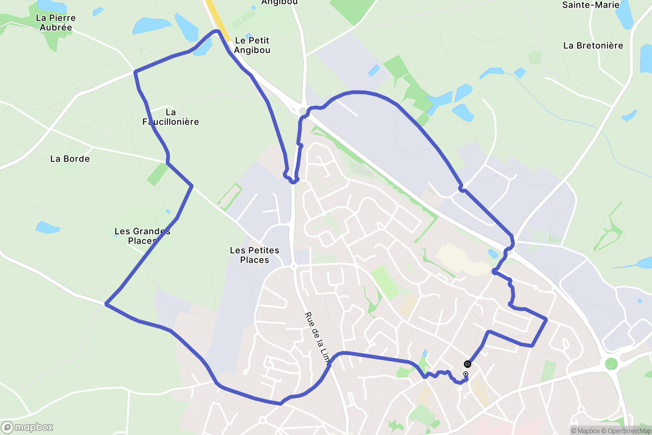 Beaupréau-en-Mauges : carte du parcours de randonnée - France