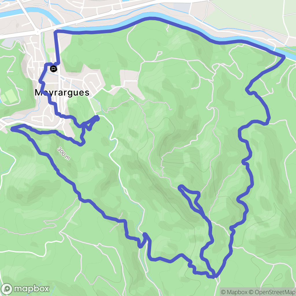 Meyrargues : carte du parcours de randonnée - France