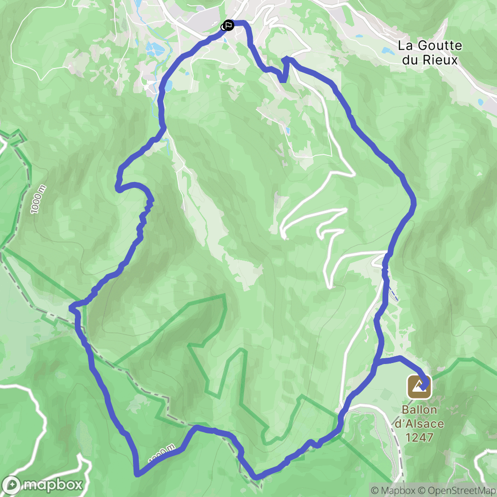 Saint-Maurice-sur-Moselle : carte du parcours de randonnée - France