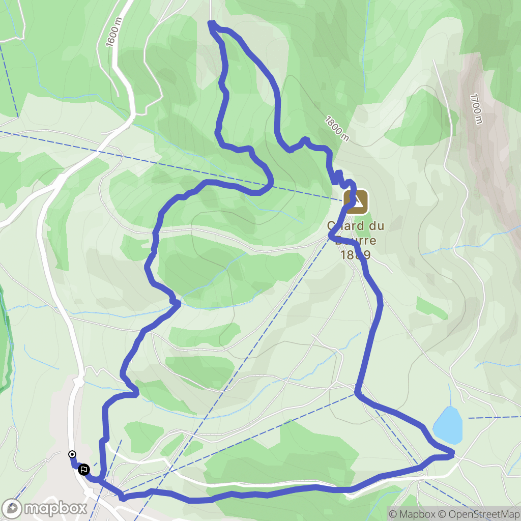 Hauteluce : carte du parcours de randonnée - France
