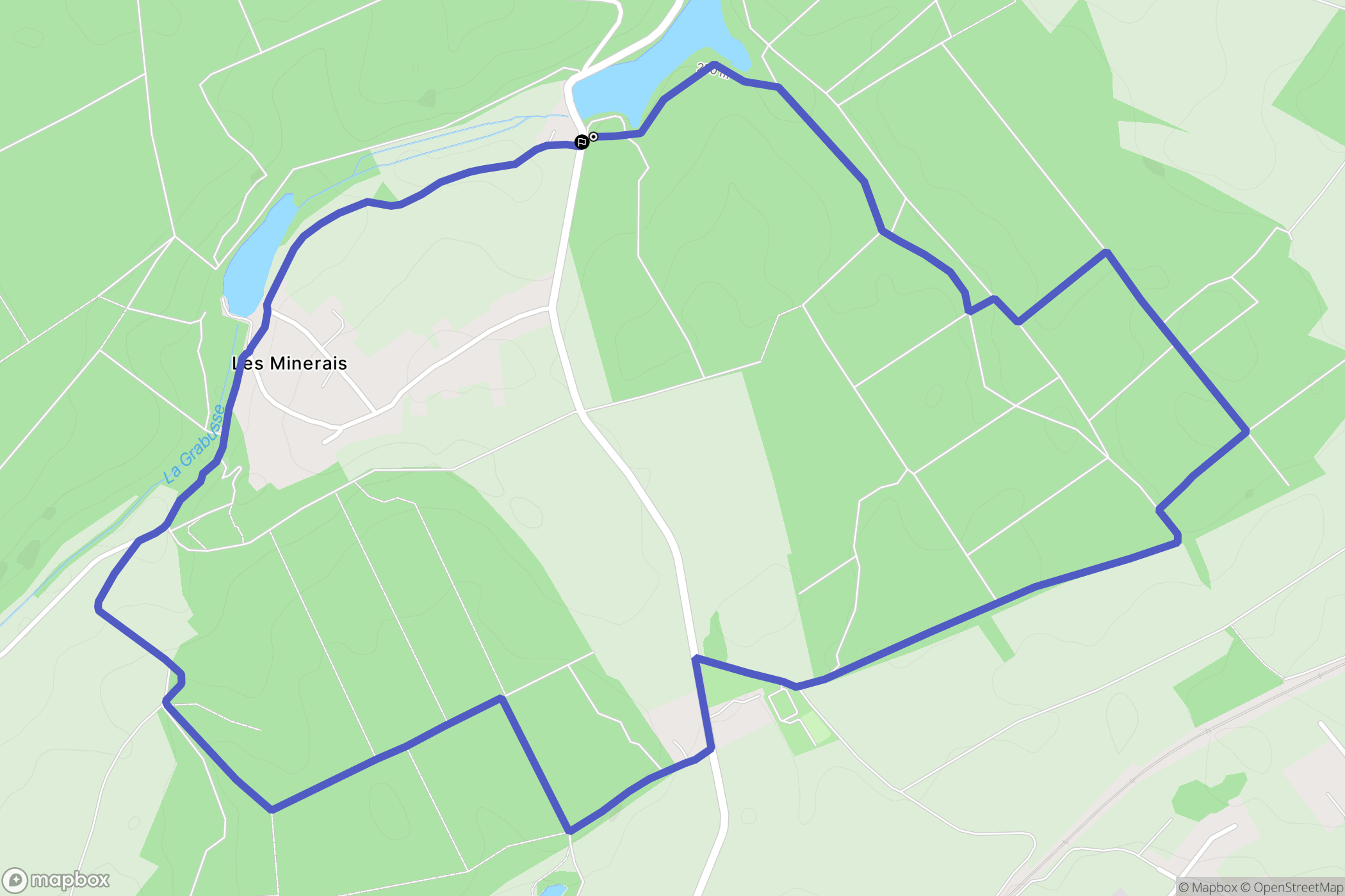 Dampierre : carte du parcours de randonnée - France