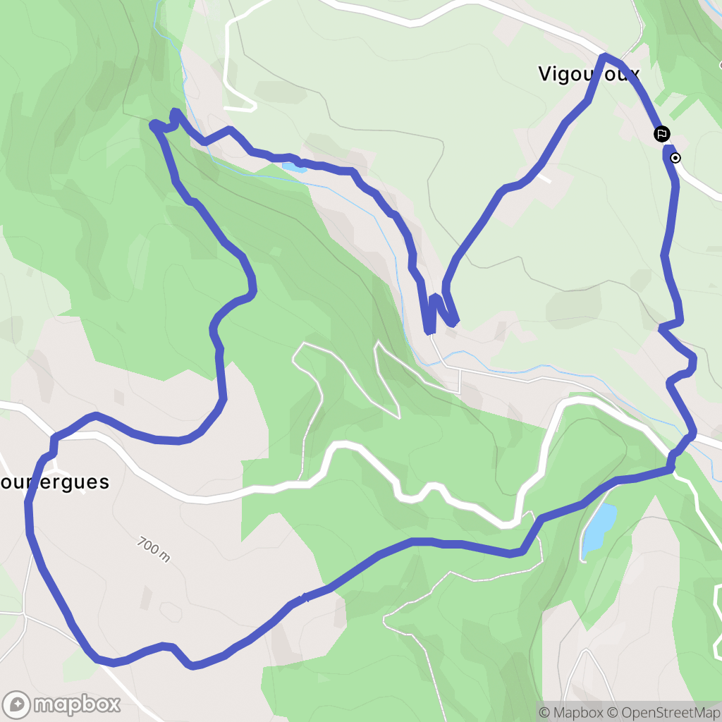 Saint-Mamet-la-Salvetat : carte du parcours de randonnée - France