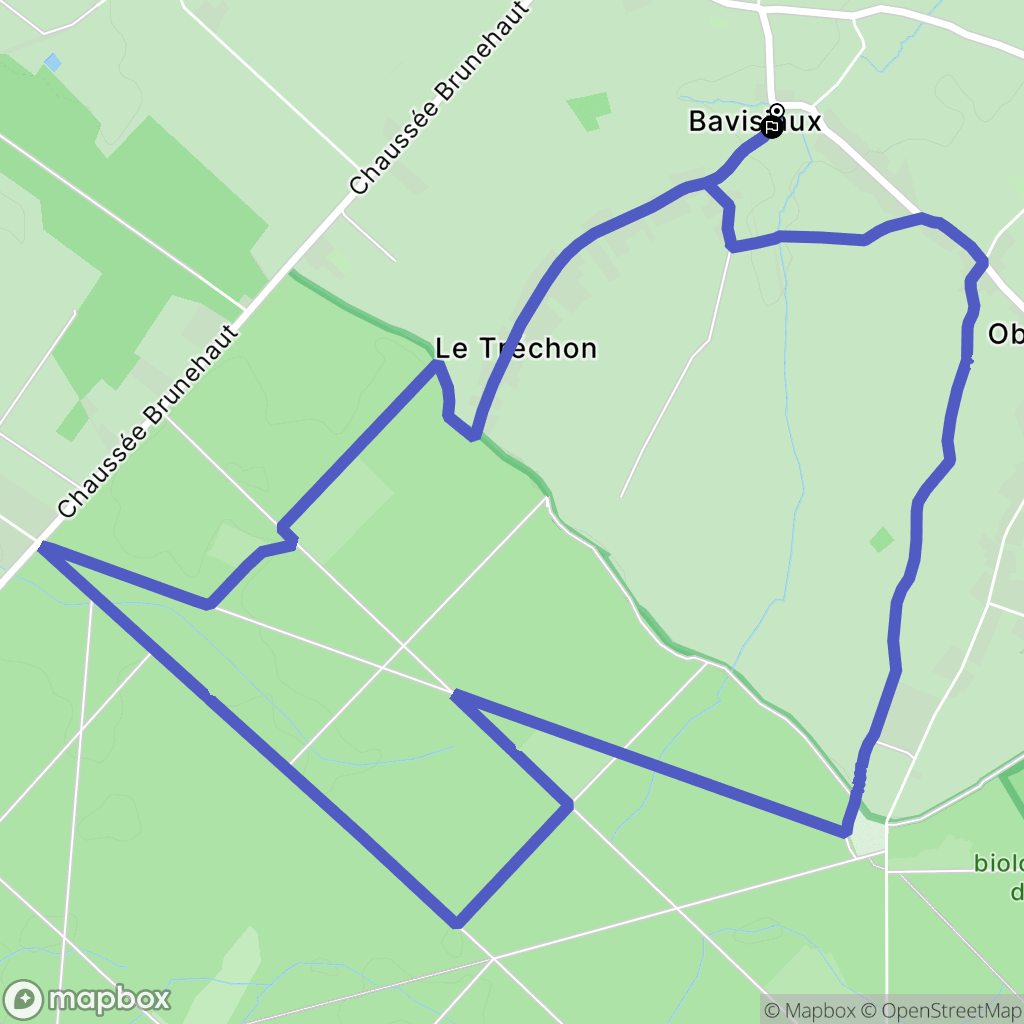 Obies : carte du parcours de randonnée - France