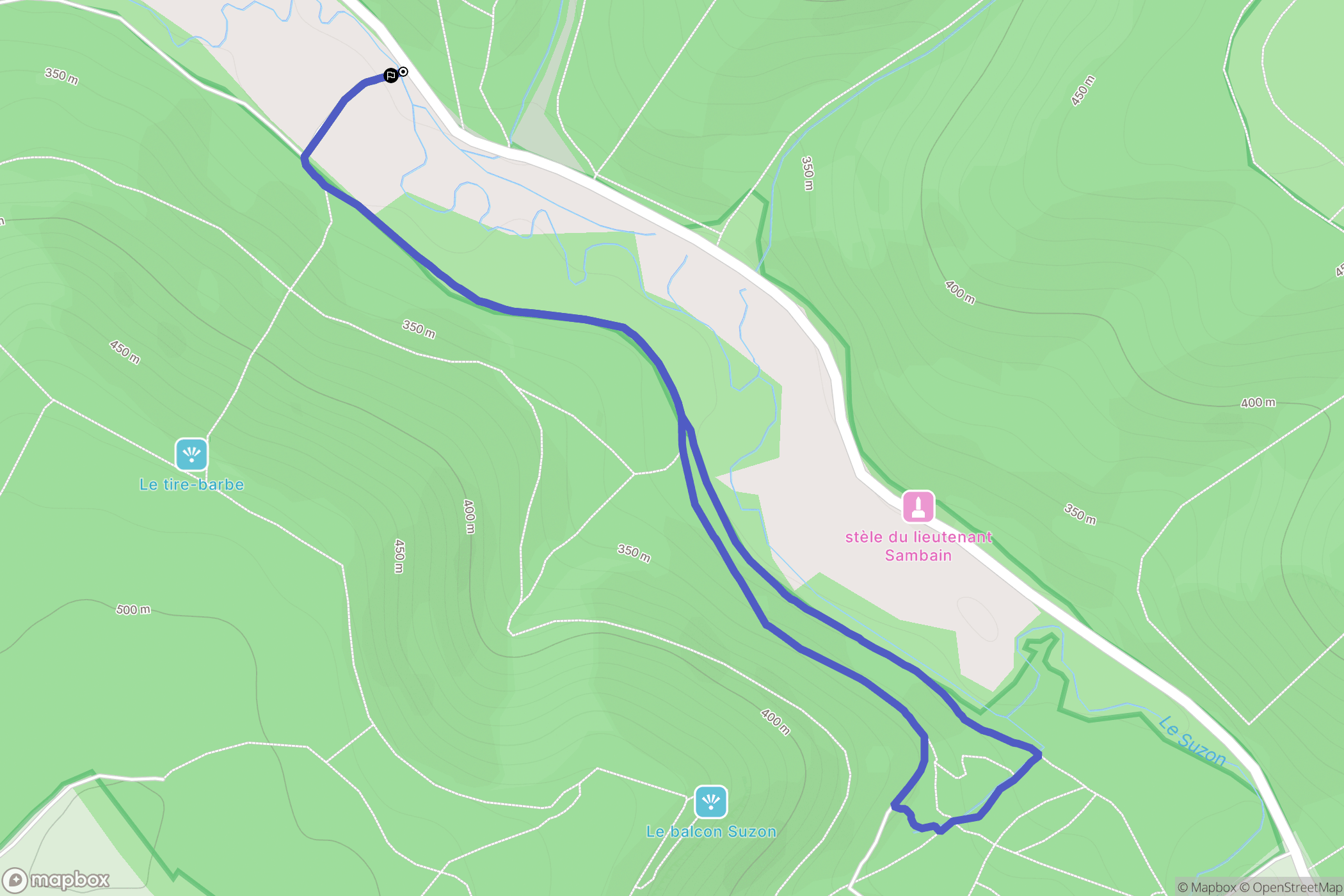 Messigny-et-Vantoux : carte du parcours de randonnée - France