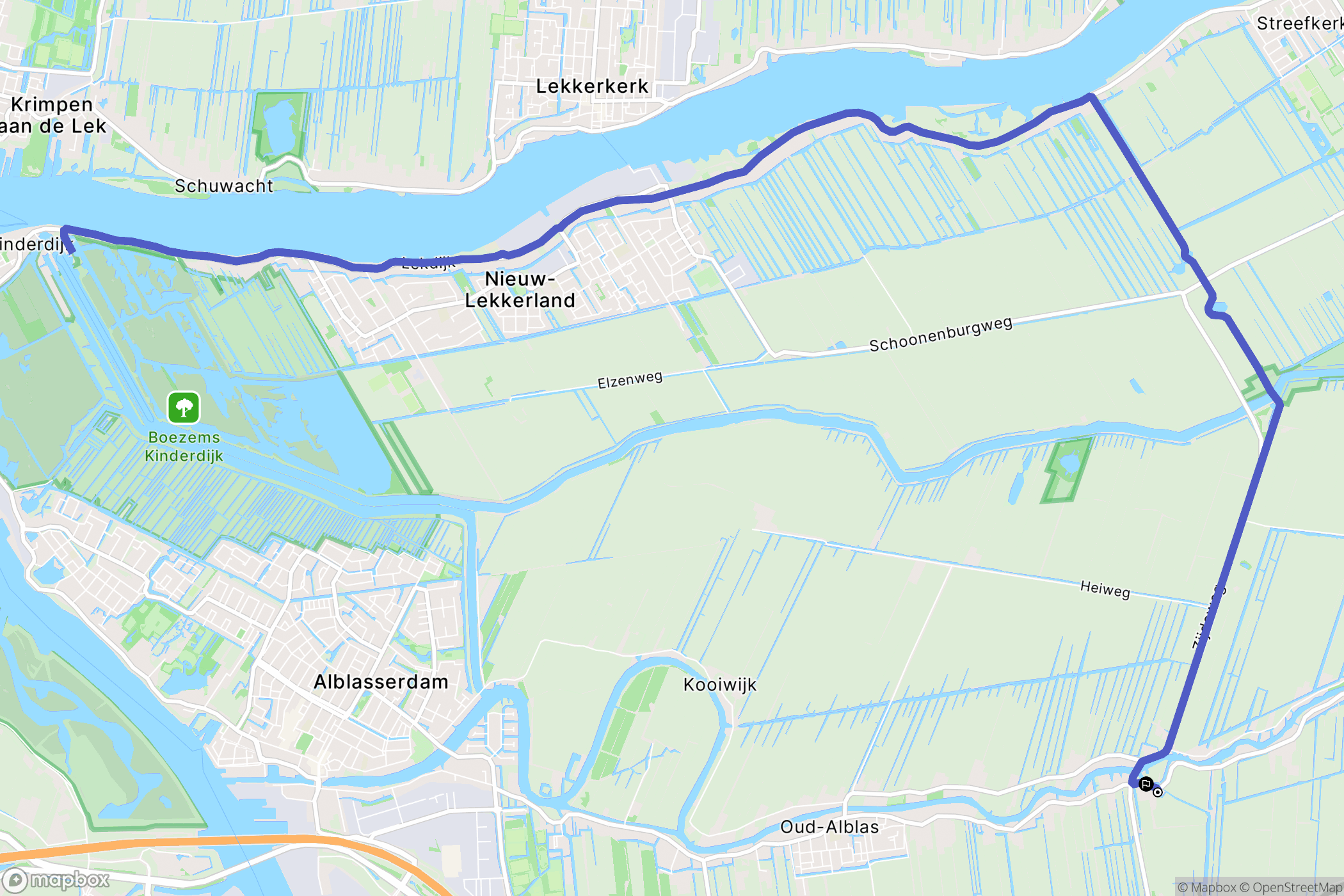 Oud-Alblas: routekaart voor buitenactiviteiten - Netherlands