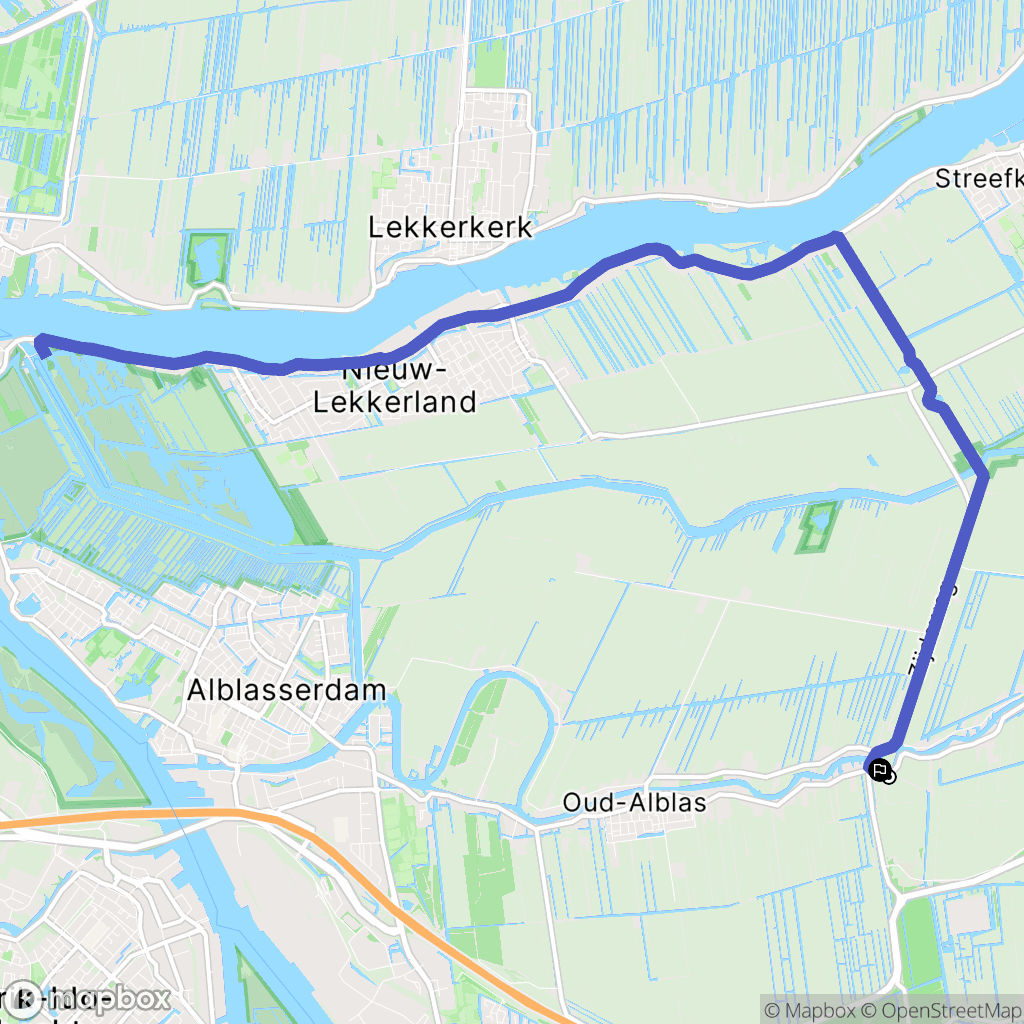 Oud-Alblas: routekaart voor buitenactiviteiten - Netherlands